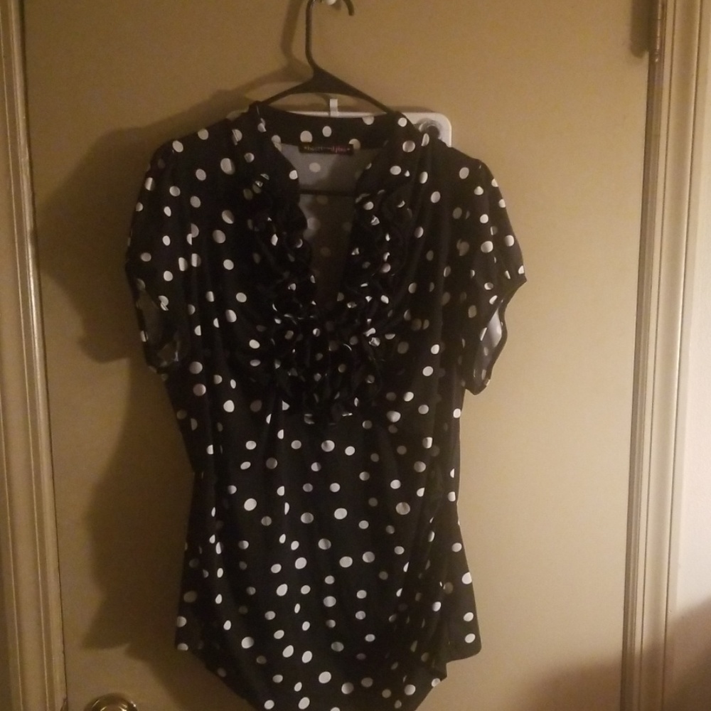 Black and white dressy shirt